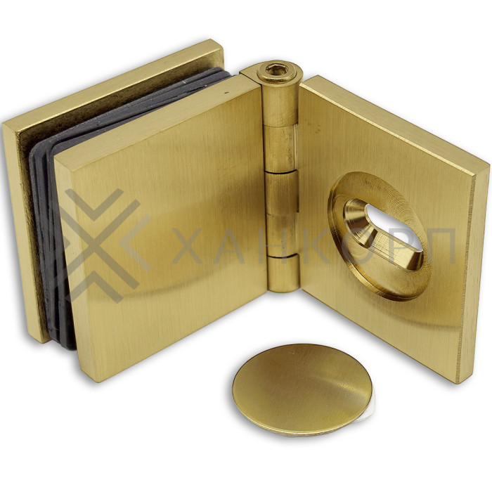 Коннектор Пегас FDK-100 стена-стекло 0°-180°, латунь/брашированное золото