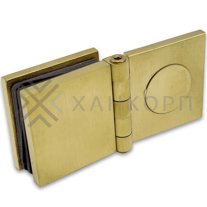 Коннектор Пегас FDK-100 стена-стекло 0°-180°, латунь/брашированное золото