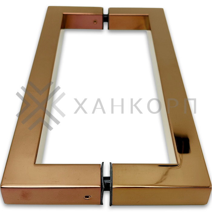 Ручка скоба FDR-71, 19х19х220х1.0 мм, нержавейка/розовое золото