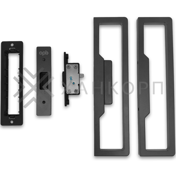 Комплект ручек FDR-304 для стеклянной двери с магнитным замком, алюминий/коричневый