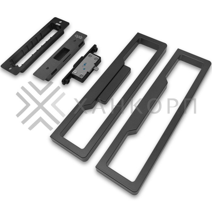 Комплект ручек FDR-304 для стеклянной двери с магнитным замком, алюминий/коричневый