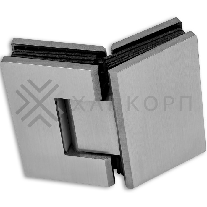 Петля Альфа FDP-14 стекло-стекло 135°, нержавейка/матовый