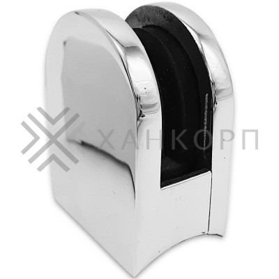 Крепление стекла FKK-80, 40х50х27 к круглой трубе Ø38 литое, нержавейка/полированный