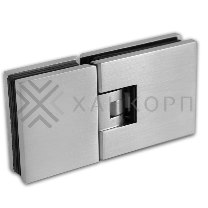 Петля Аврора FDP-181 стекло-стекло 180˚ с крышками, латунь/матовый