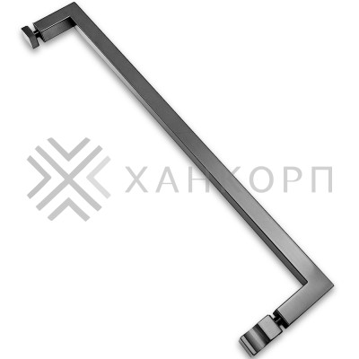 Ручка скоба FDR-85, 19х19х450х1.0 мм, нержавейка/оружейная сталь