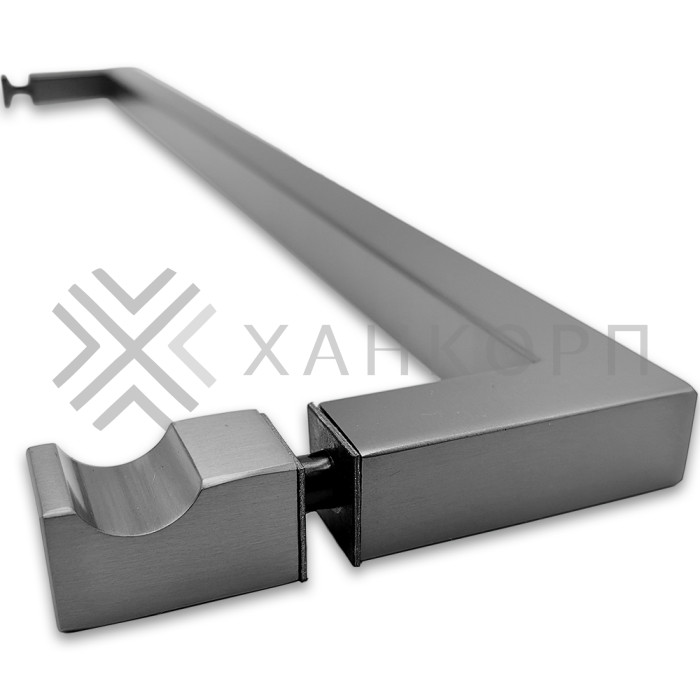 Ручка скоба FDR-85, 19х19х450х1.0 мм, нержавейка/оружейная сталь