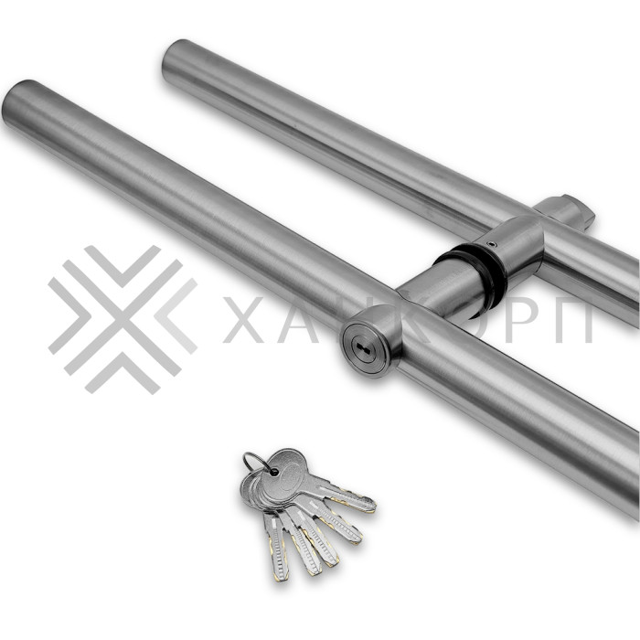 Ручка FKR-213 для стеклянной двери 35x1125х1500х1 м с замком, нержавейка/матовый