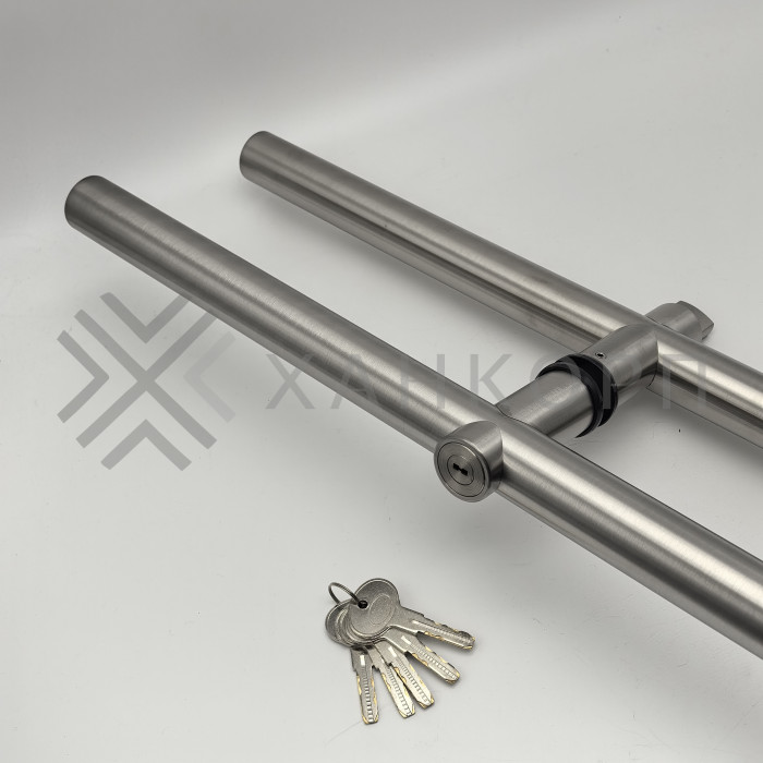 Ручка FKR-213 для стеклянной двери 35x1125х1500х1 м с замком, нержавейка/матовый