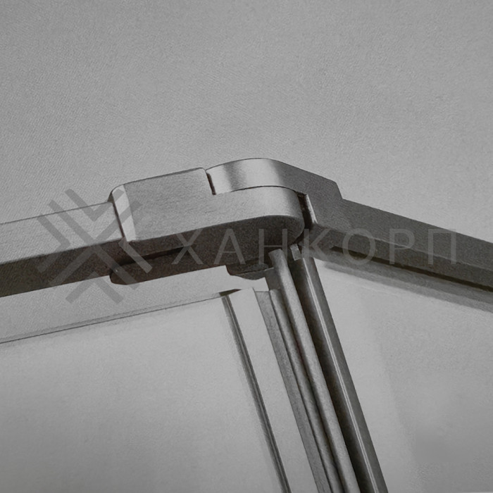 Трапециевидный распашной комплект Юнона FDS-104, 750х620х750х2000 мм, нержавейка/полированный