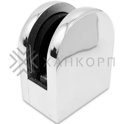 Крепление стекла FKK-82, 46х40х25 к плоской трубе или полу, литое, нержавейка/полированный