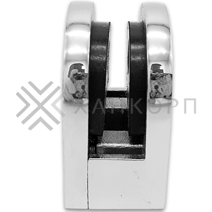 Крепление стекла FKK-82, 46х40х25 к плоской трубе или полу, литое, нержавейка/полированный