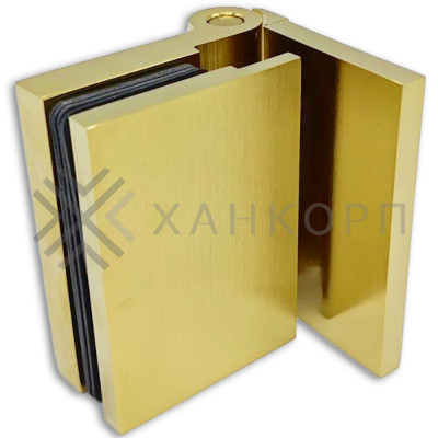 Петля Майя FDP-170 стена-стекло 90˚ открывание наружу, латунь/брашированное золото