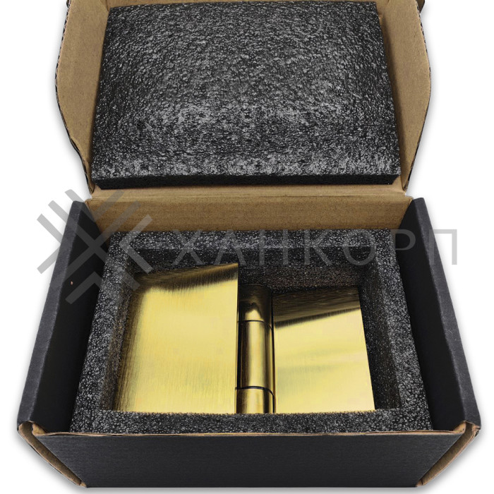 Петля Майя FDP-170 стена-стекло 90˚ открывание наружу, латунь/брашированное золото