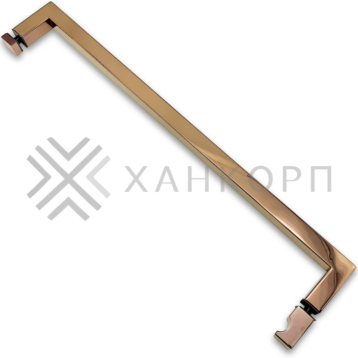 Ручка скоба FDR-85, 19х19х450х1.0 мм, нержавейка/розовое золото