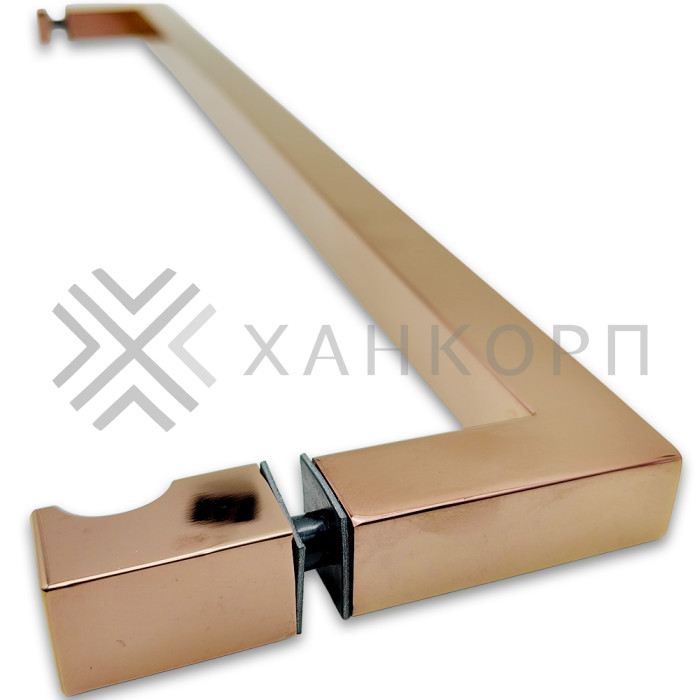 Ручка скоба FDR-85, 19х19х450х1.0 мм, нержавейка/розовое золото