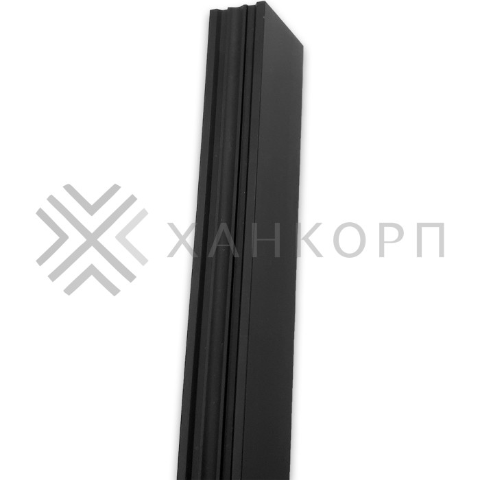 Профиль черный FDPA-54.3 опорный БЕЗ УПЛОТНИТЕЛЯ 30х17х2 под стекло 8 мм, 3 м, алюминий/черный