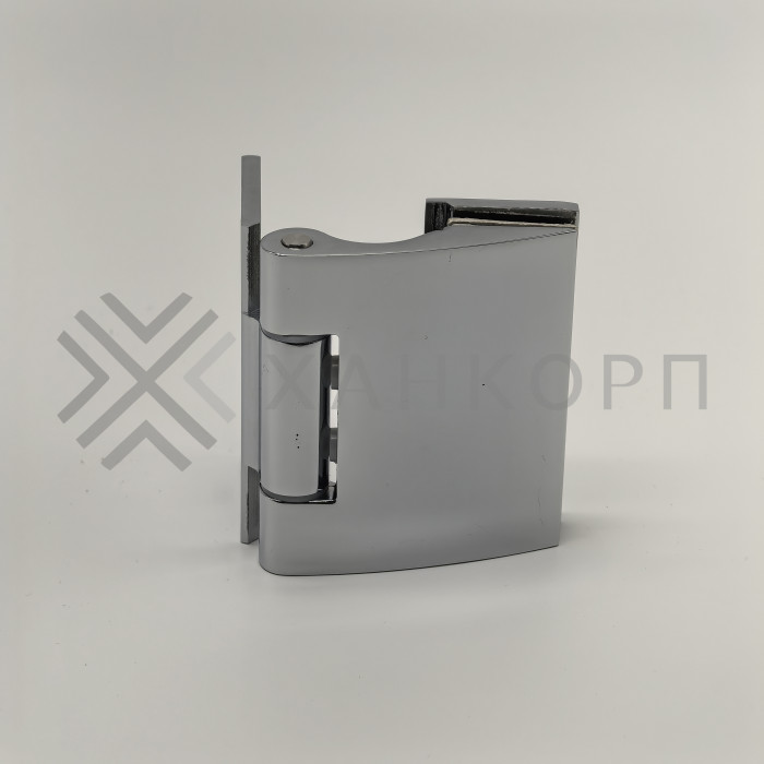 Петля Европа FDP-114 стена-стекло 90° без крышек, цинк/хром