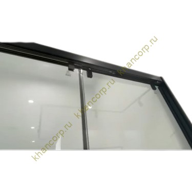 Раздвижная система Нимфа FDS-9 в проем телескопическая, нержавейка/черный