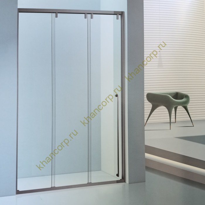 Раздвижная система Нимфа FDS-9 в проем телескопическая, нержавейка/черный