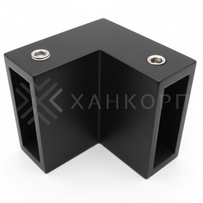 Соединитель FDC-32 трубы 30х10 угловой 90° вертикальный, нержавейка/черный