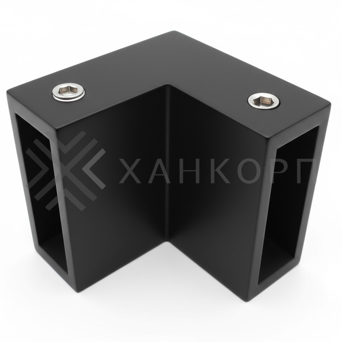 Соединитель FDC-32 трубы 30х10 угловой 90° вертикальный, нержавейка/черный