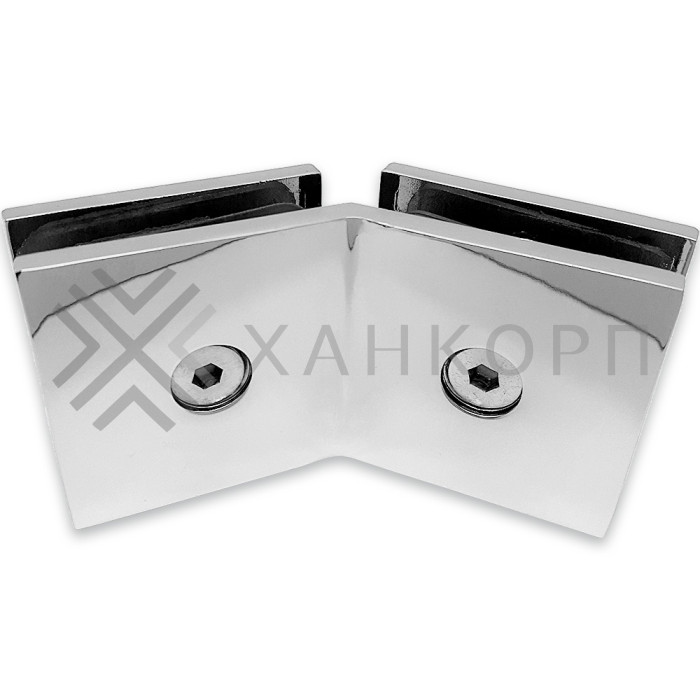 Коннектор Альфа α FDK-18 стекло-стекло 135˚, цинк/хром