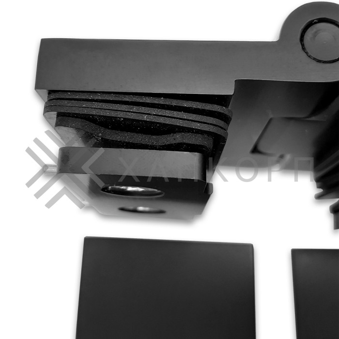 Петля Майя FDP-171 стекло-стекло 180˚, латунь/черный