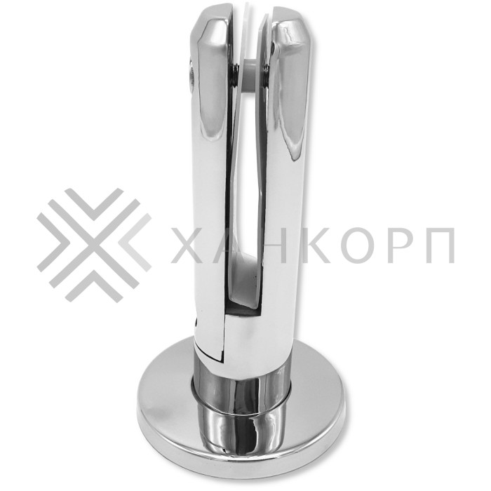 Стеклодержатель FOS-04.1 напольный 105x190 мм со сверлением, нержавейка/полированный