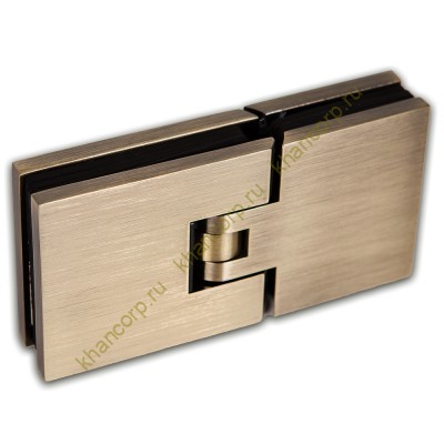 Петля Аврора FDP-181 стекло-стекло 180˚ с крышками, латунь/бронза