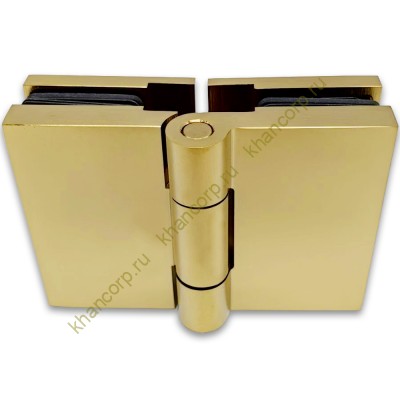 Петля Майя FDP-171 стекло-стекло 180˚, латунь/брашированное золото