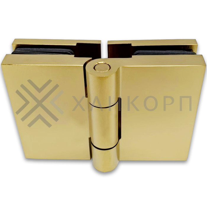 Петля Майя FDP-171 стекло-стекло 180˚, латунь/брашированное золото