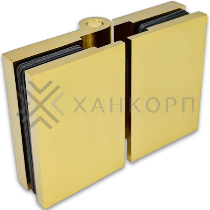 Петля Майя FDP-171 стекло-стекло 180˚, латунь/брашированное золото