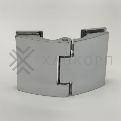 Петля Европа FDP-115 стекло-стекло 180˚ без крышек, цинк/хром