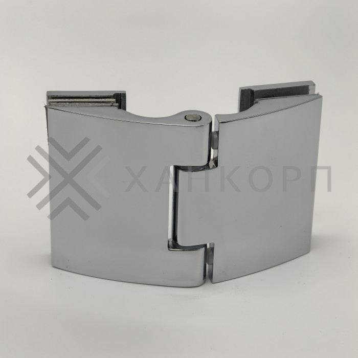 Петля Европа FDP-115 стекло-стекло 180˚ без крышек, цинк/хром