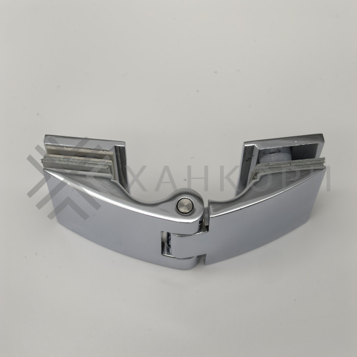 Петля Европа FDP-115 стекло-стекло 180˚ без крышек, цинк/хром