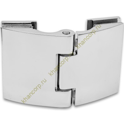 Петля Европа FDP-115 стекло-стекло 180˚ без крышек, цинк/хром