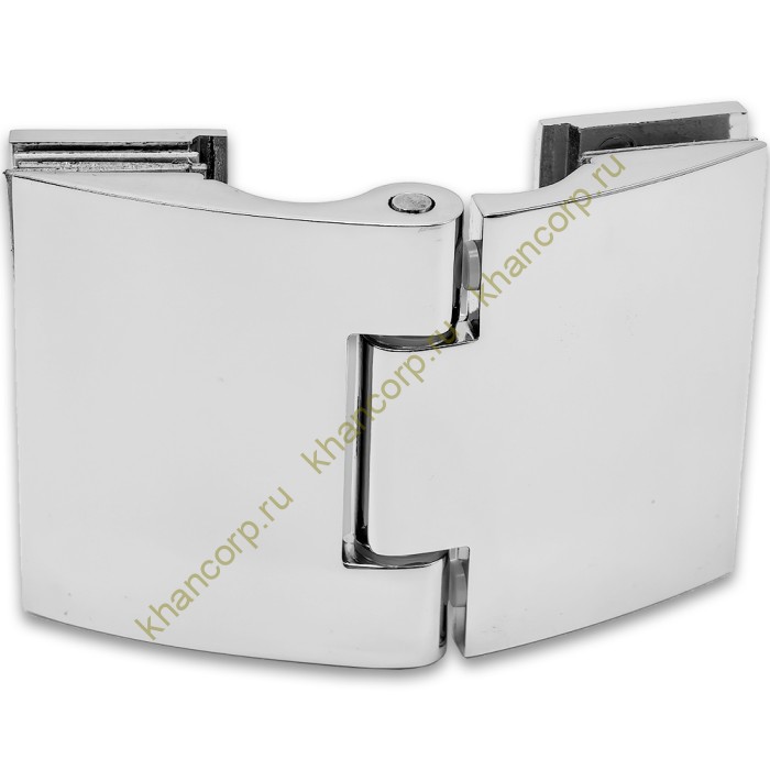 Петля Европа FDP-115 стекло-стекло 180˚ без крышек, цинк/хром