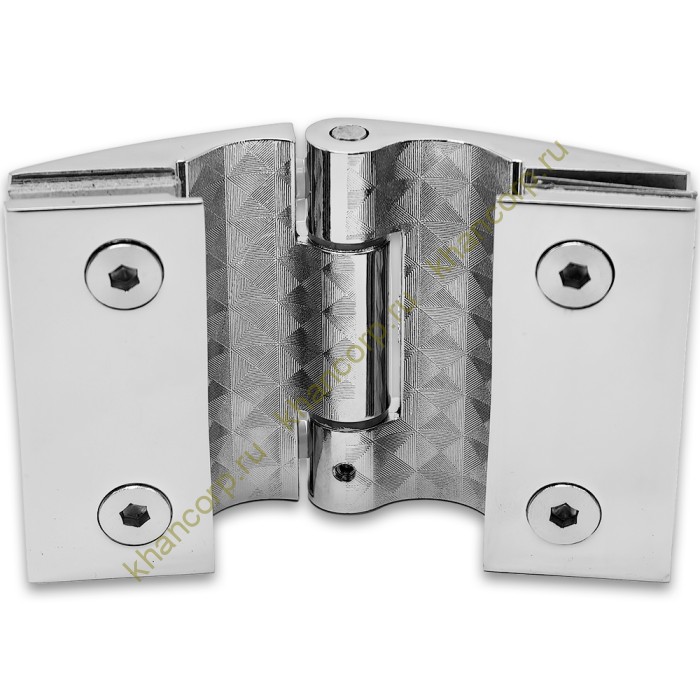 Петля Европа FDP-115 стекло-стекло 180˚ без крышек, цинк/хром