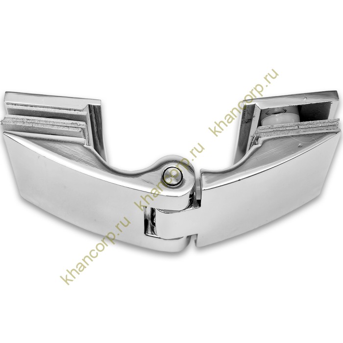 Петля Европа FDP-115 стекло-стекло 180˚ без крышек, цинк/хром