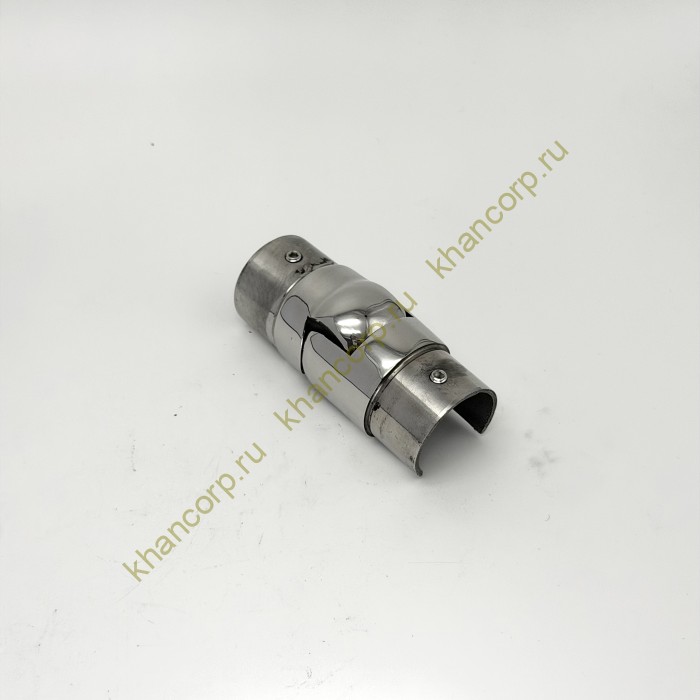 Отвод поворотный FOP-42p.09 шарнирный, для поручня Ø42.4 мм с пазом, нержавейка/полированный