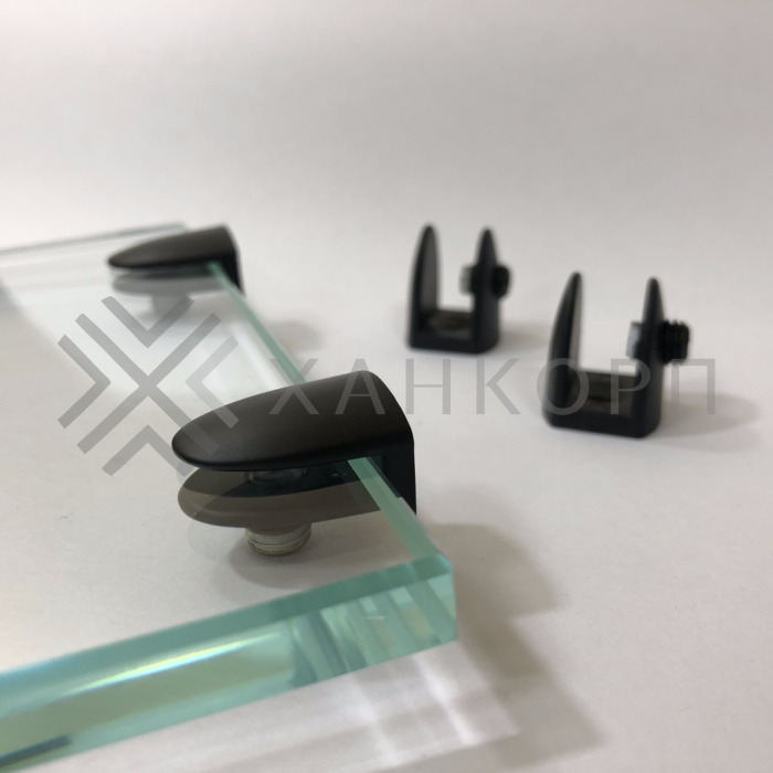 Полкодержатель FDA-30.1 для стекла и зеркал 8-10 мм, цинк/черный