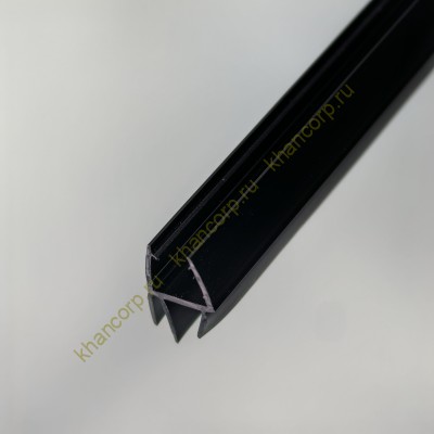 Уплотнитель FDPP-439.8 ПРЕМИУМ нижний ус-7мм, ус-11мм,черный 1,1 м под стекло 8 мм