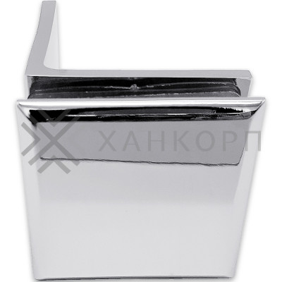 Коннектор Бета β FDK-23 стена-стекло 90˚ с пластиной, латунь/хром