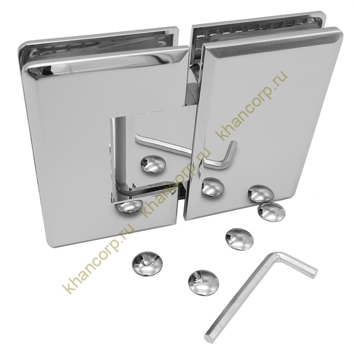 Петля Бета β FDP-22E стекло-стекло 180˚ нержавейка/полированный