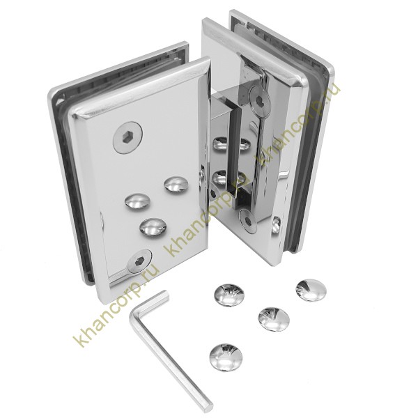 Петля Бета β FDP-22E стекло-стекло 180˚ нержавейка/полированный