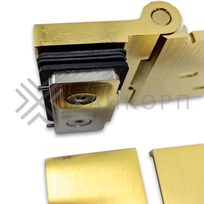 Петля Майя FDP-172 стена-стекло 90˚открывание внутрь, латунь/брашированное золото