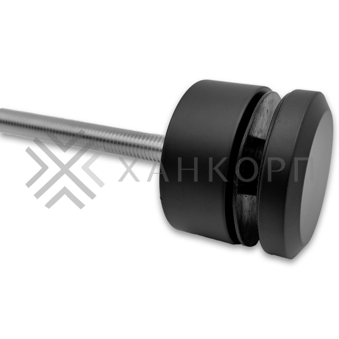 Стеклодержатель FKK-44, 10х20 мм Ø50 мм М10x1.5 для стекла, нержавейка/черный