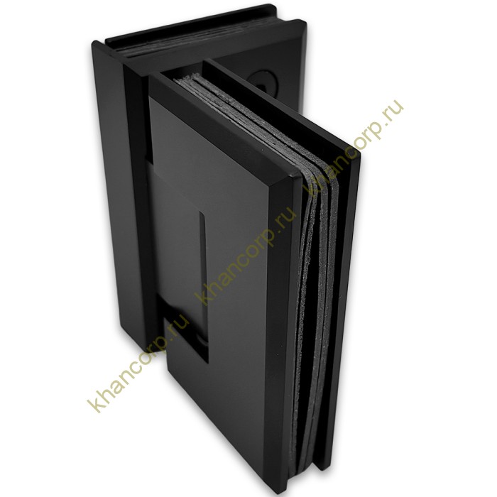 Петля Бета β FDP-23E стекло-стекло 90˚, нержавейка/черный