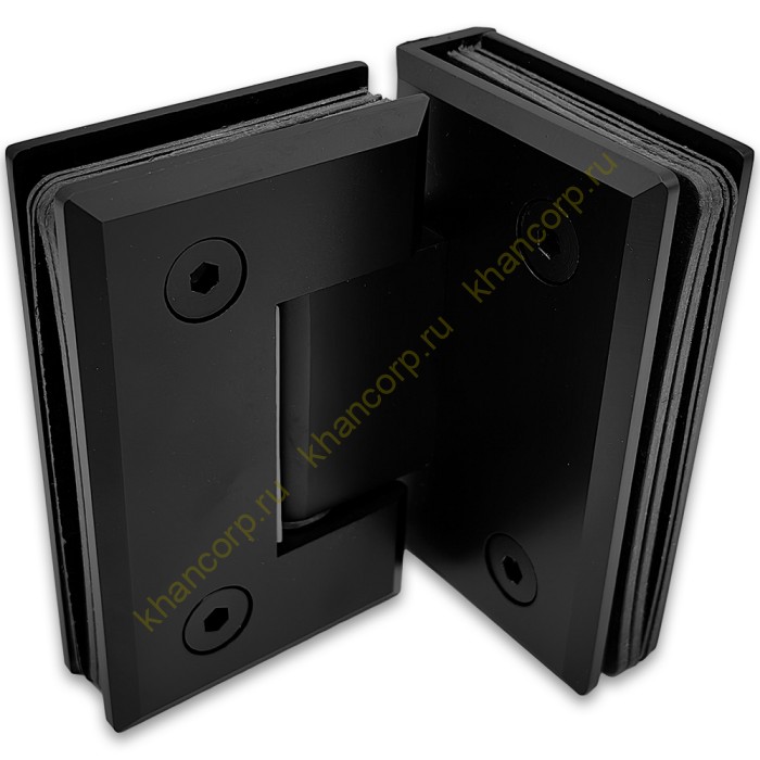 Петля Бета β FDP-23E стекло-стекло 90˚, нержавейка/черный