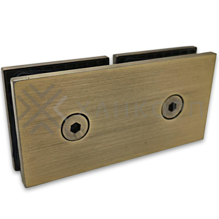 Коннектор Альфа α FDK-16 стекло-стекло 180˚, нержавейка/бронза